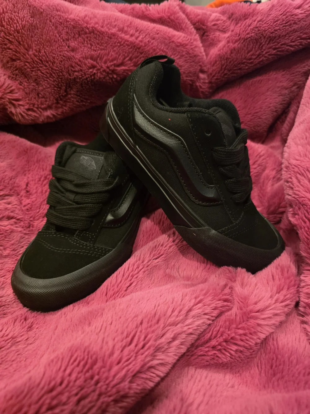 Vans Little Kids Knu Skool Shoes-Low Top Comfort